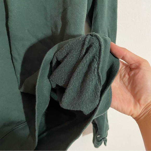 Kiel James Patrick leaf peeper embroidered forest green sweatshirt for fall - Picture 5 of 7